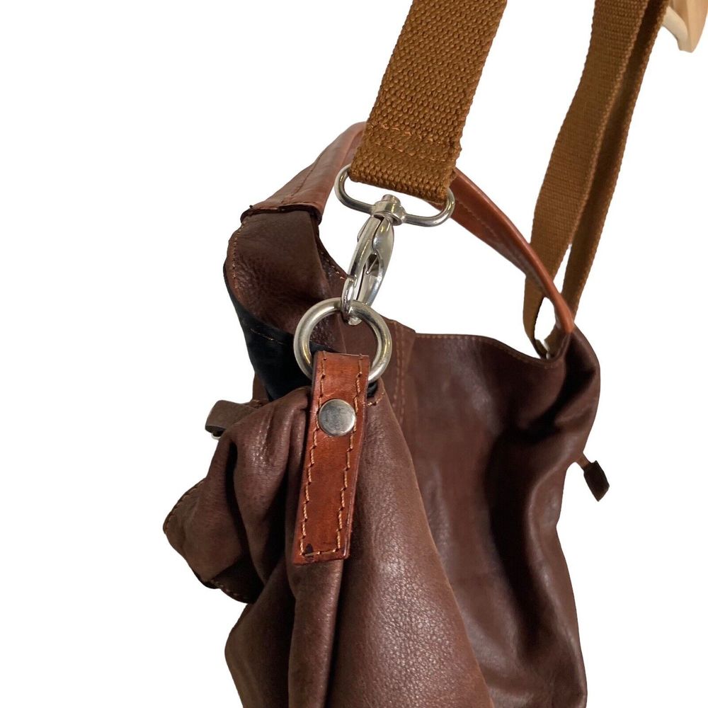 LE TORRI Brown Leather Purse Shoulder Bag Made in Italy NWOT - Picture 6 of 12